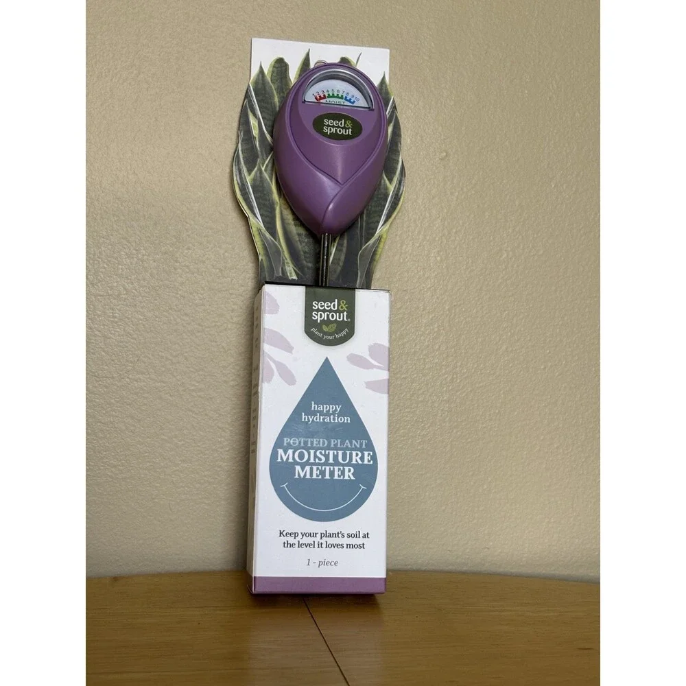 Seed & Sprout Potted Plant Moisture Meter Purple